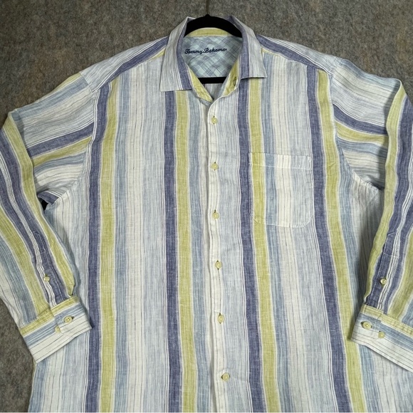 Tommy Bahama 100% Linen Casual Comfort Vacation Stylish Button Up Shirt - Sz XL - Picture 7 of 15